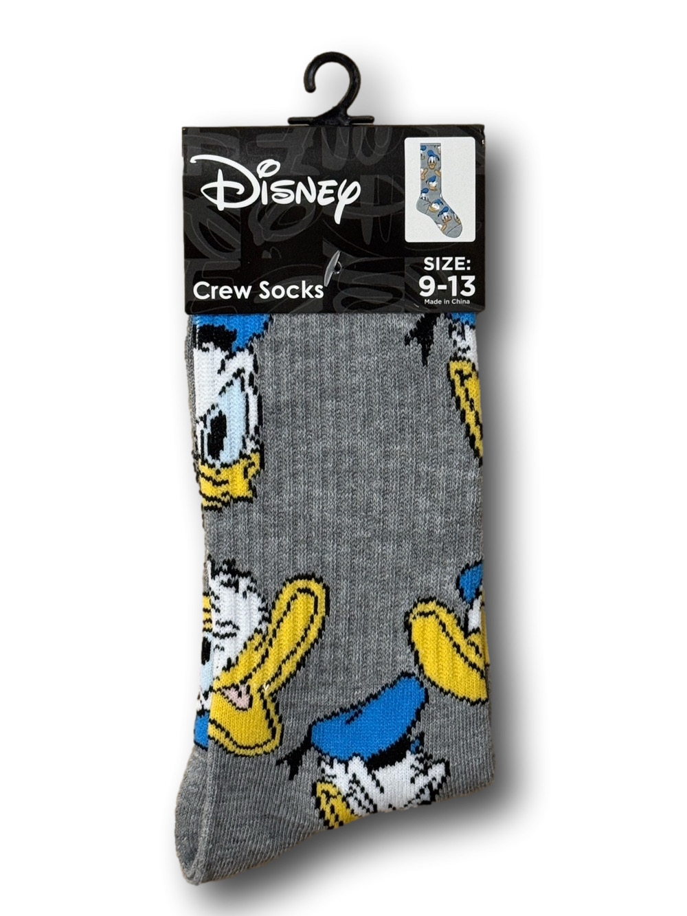 3/$20 Disney Donald Duck Funny Novelty Crew Socks - NWT